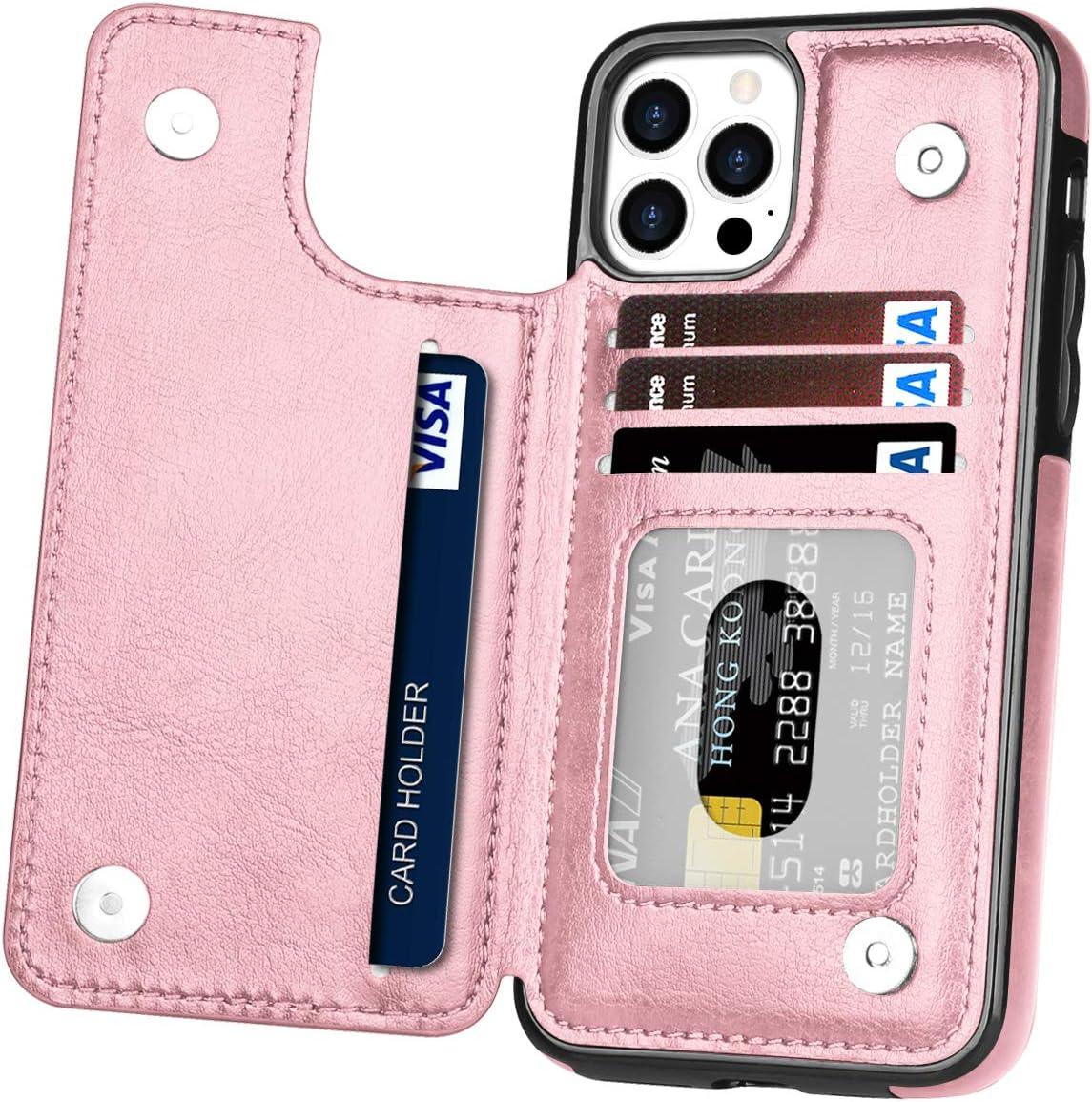 Hoofur for iPhone 13 Pro Max Wallet Case with Card Holder, Slim and Lightweight PU Leather Card Slots Shockproof Folio Flip Durable Protective Shell for Apple iPhone 13 Pro Max - Hoofur